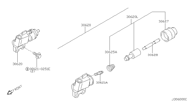 2001 Nissan Maxima Clutch Operating Cylinder Diagram