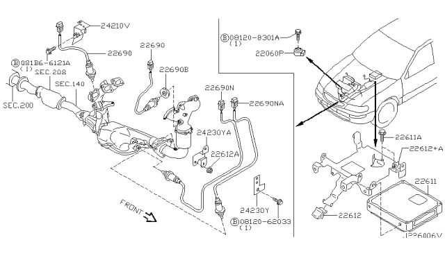 2003 Nissan Maxima Engine Control Module - Diagram 2