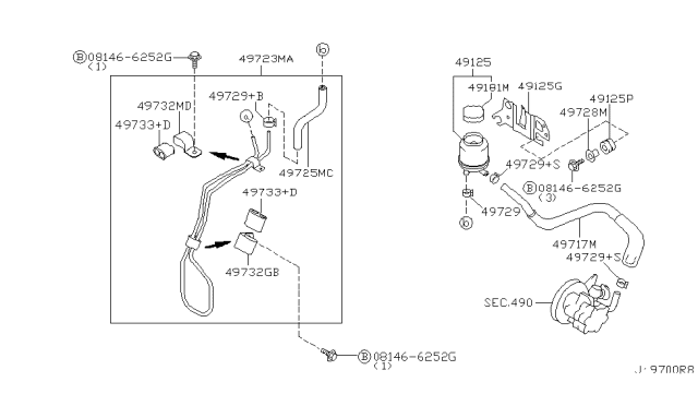 2002 Nissan Maxima Power Steering Piping Diagram 6