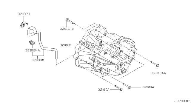 2000 Nissan Maxima Hose-Breather Diagram for 31098-2Y000