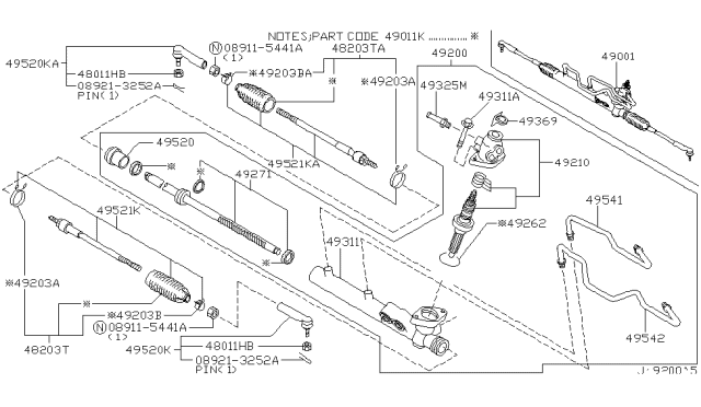 2002 Nissan Maxima Power Steering Gear Diagram 2