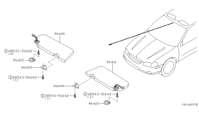 2003 Nissan Maxima Sunvisor Diagram