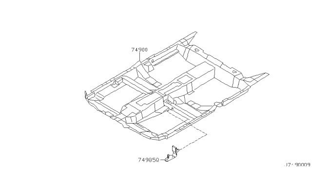 2000 Nissan Maxima Carpet Assy-Floor Diagram for 74902-2Y912