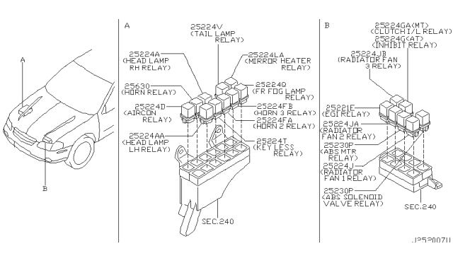 2001 Nissan Maxima Relay Diagram 1