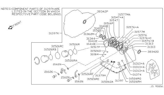 2003 Nissan Maxima Gasket & Seal Kit (Automatic) Diagram