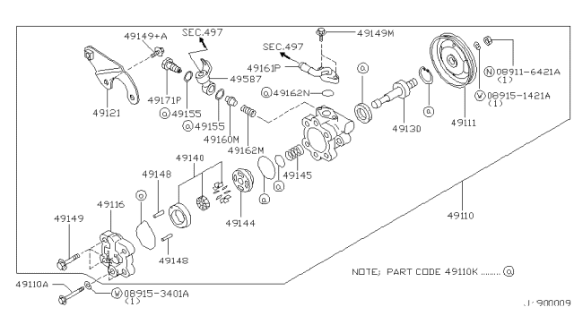 2002 Nissan Maxima Power Steering Pump Diagram 1