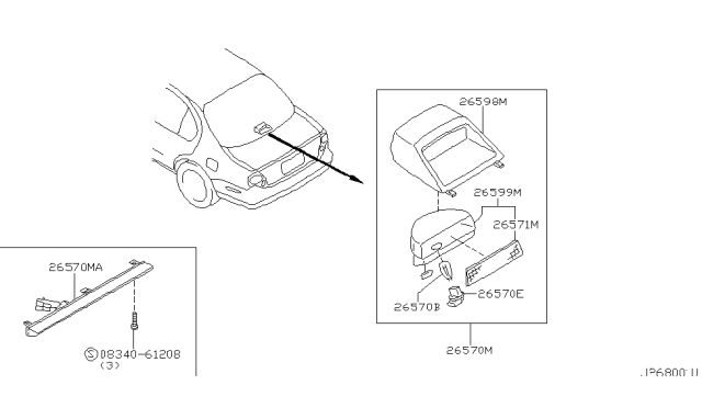 2000 Nissan Maxima High Mounting Stop Lamp Diagram 2