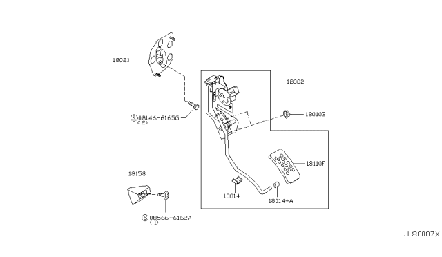 2001 Nissan Maxima Accelerator Linkage Diagram 1