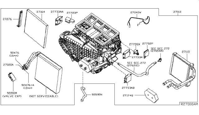 2018 Nissan Maxima Heater & Blower Unit Diagram 2