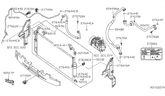 2016 Nissan Maxima Sensor Assembly-Pressure Diagram for 92136-EL00A