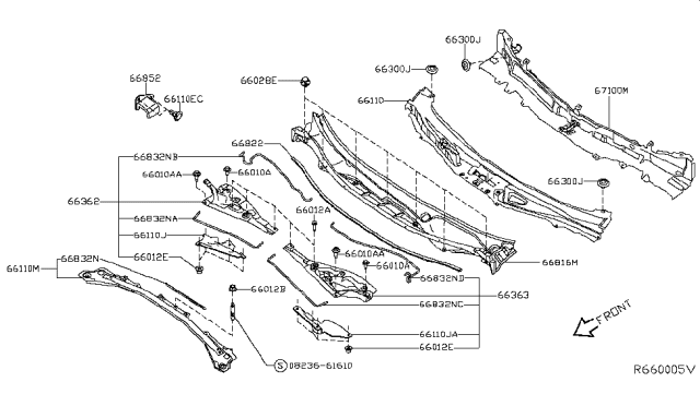 2018 Nissan Maxima Insulator-Air Box Diagram for 66881-4RA0A