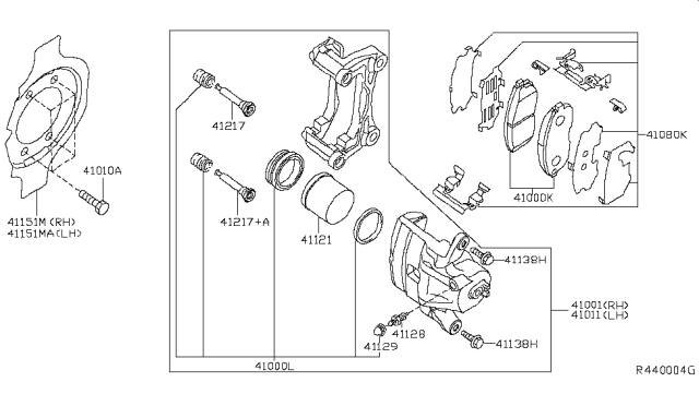 2018 Nissan Maxima Baffle Plate Diagram for 41161-4RA0A