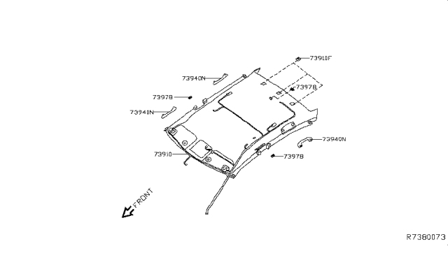 2017 Nissan Maxima Roof Trimming Diagram 2