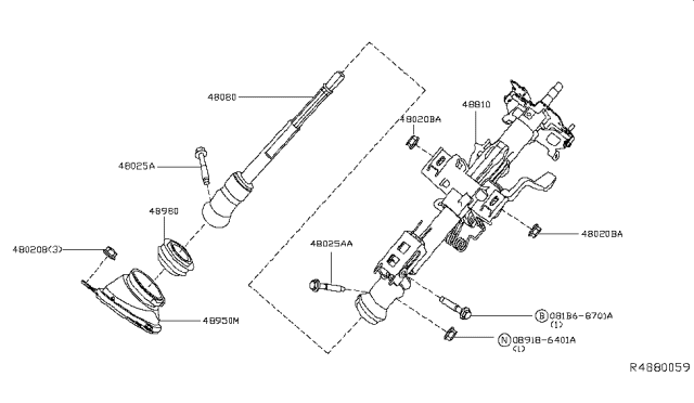 2018 Nissan Maxima Steering Column Diagram