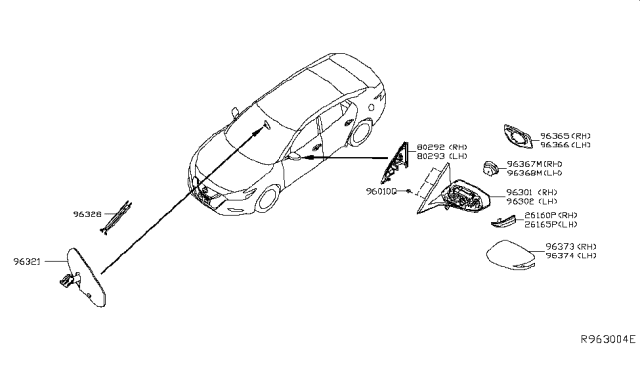 2017 Nissan Maxima Cover-Front Door Corner,Inner RH Diagram for 80292-4RA0A