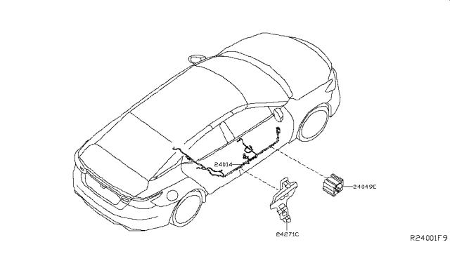 2018 Nissan Maxima Harness Assembly-Body Diagram for 24014-4RA3C