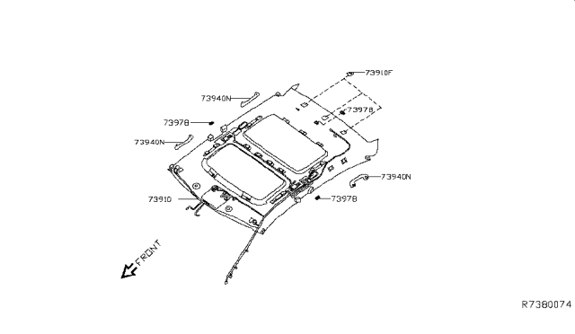 2016 Nissan Maxima Roof Trimming Diagram 1