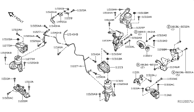 2019 Nissan Maxima Tube-Vacuum Diagram for 11227-JA11B