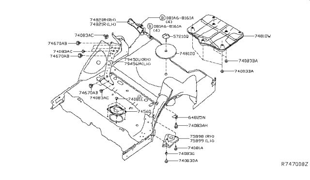 2019 Nissan Maxima Floor Fitting Diagram 4