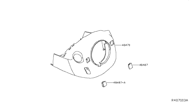 2016 Nissan Maxima Steering Column Shell Cover Diagram