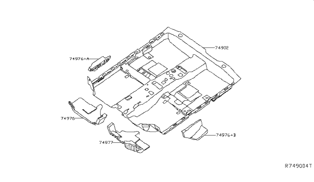 2018 Nissan Maxima Floor Trimming Diagram