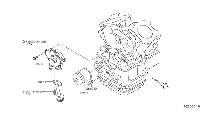 2016 Nissan Maxima Lubricating System Diagram