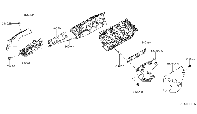 2019 Nissan Maxima Cover-Exhaust Manifold Diagram for 16590-9N02A