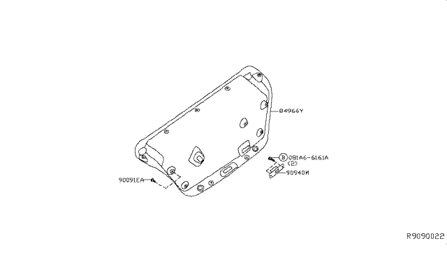 2017 Nissan Maxima Back Door Trimming Diagram