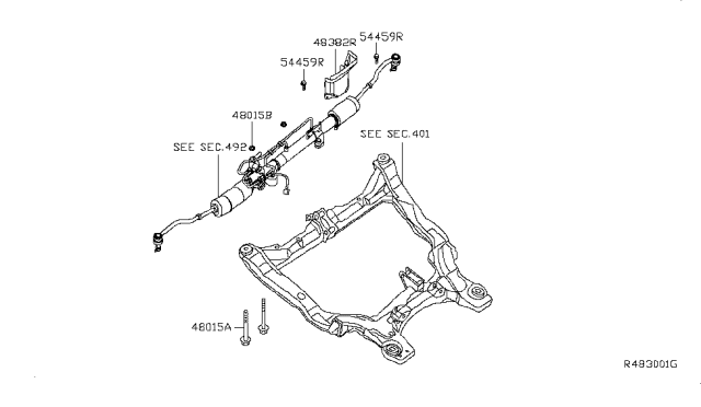 2014 Nissan Maxima Steering Gear Mounting Diagram