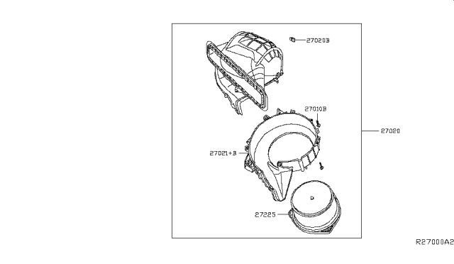 2013 Nissan Maxima Heater & Blower Unit Diagram 2