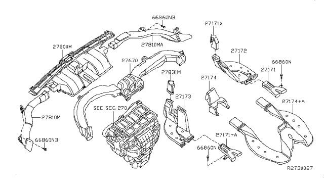 2014 Nissan Maxima Nozzle & Duct Diagram