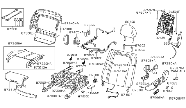 2012 Nissan Maxima Front Seat Diagram 2