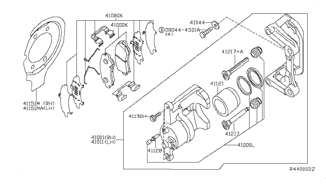 2013 Nissan Maxima Front Brake Diagram