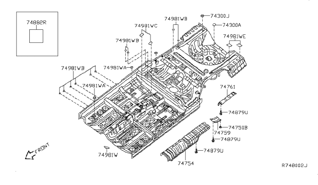 2011 Nissan Maxima Floor Fitting Diagram 2