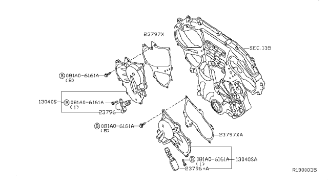 2013 Nissan Maxima Cover-Valve Timing Control Diagram for 13040-JK24B