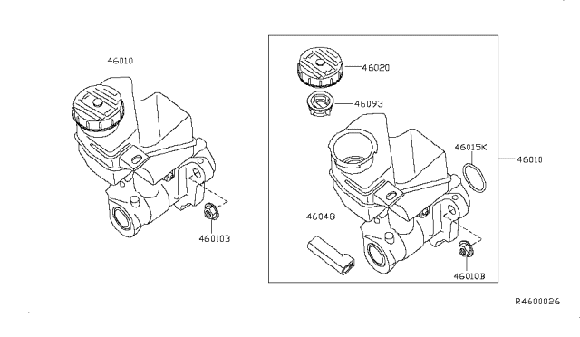 2011 Nissan Maxima Brake Master Cylinder Diagram