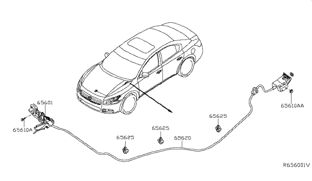 2012 Nissan Maxima Hood Lock Control Diagram