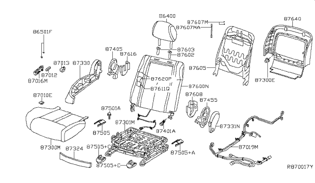 2013 Nissan Maxima Front Seat Diagram 3