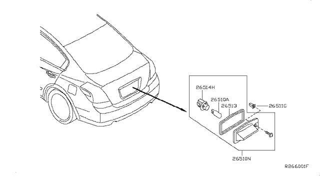 2009 Nissan Maxima Licence Plate Lamp Diagram