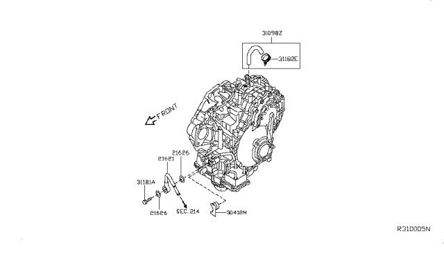 2009 Nissan Maxima Auto Transmission,Transaxle & Fitting Diagram 2