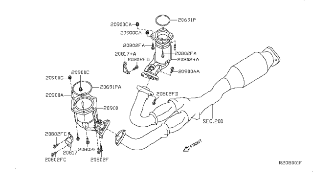 2009 Nissan Maxima Catalyst Converter,Exhaust Fuel & URE In Diagram