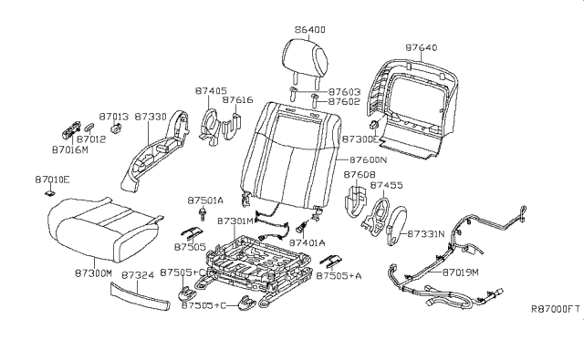 2010 Nissan Maxima Front Seat Diagram 5