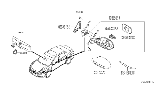 2014 Nissan Maxima Rear View Mirror Diagram