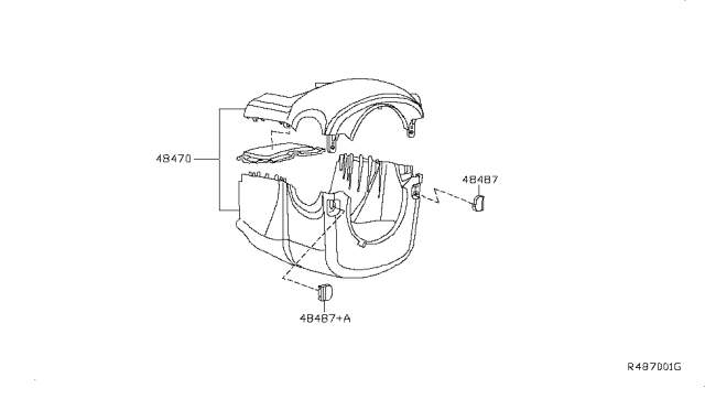 2012 Nissan Maxima Cover Set-Steering Column Diagram for 48470-9N01B