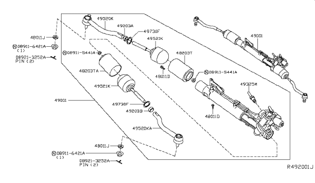 2012 Nissan Maxima Power Steering Gear Diagram