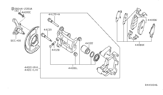 2013 Nissan Maxima Rear Brake Diagram 1