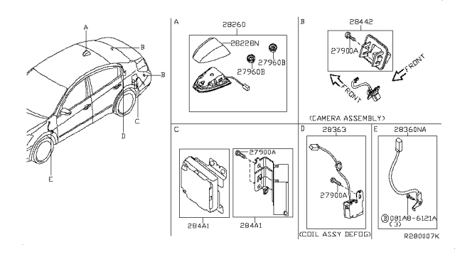 2009 Nissan Maxima Audio & Visual Diagram 1