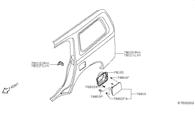 2006 Nissan Armada Rear Fender & Fitting Diagram