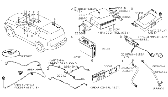 2005 Nissan Armada Audio & Visual Diagram 2