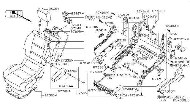 2012 Nissan Armada Front Seat Diagram 5